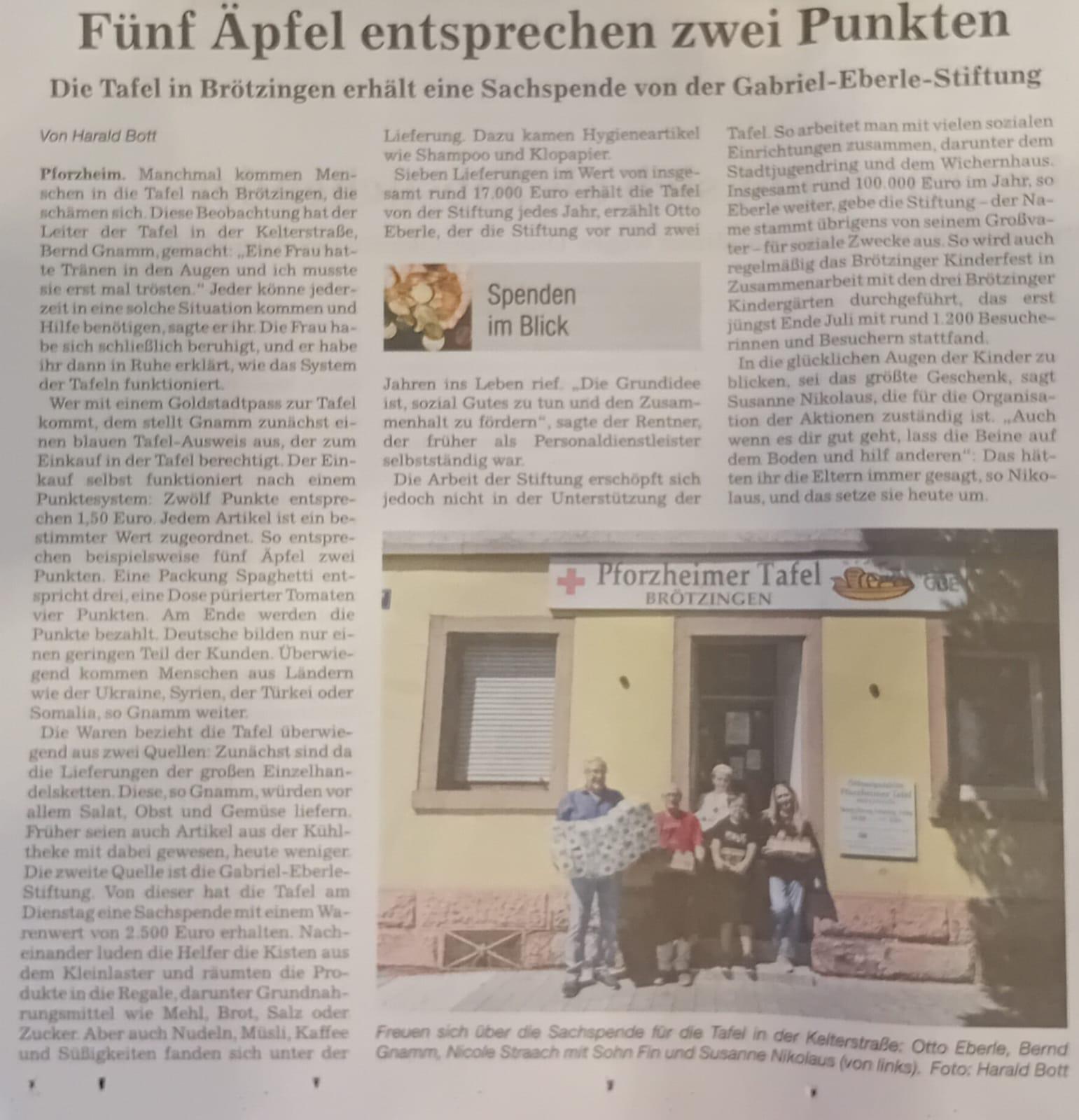 PZ Artikel Tafel